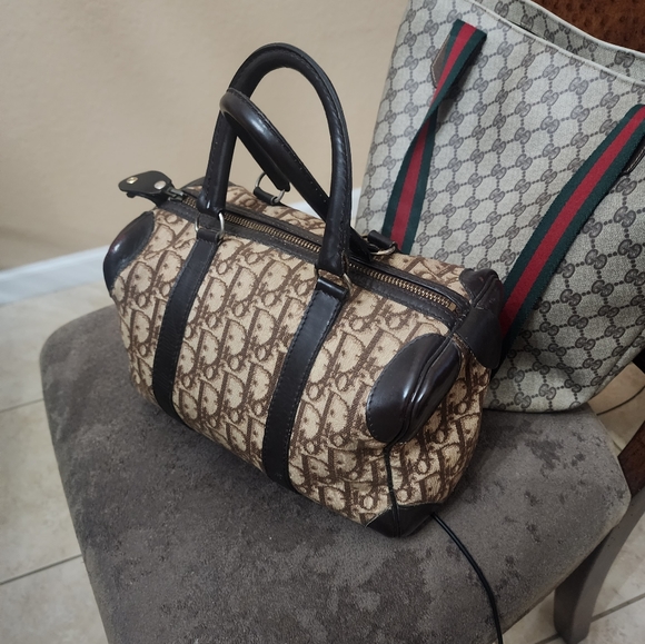 DIOR SPEDDY EXELENT CONDITION   BURGANDY COLOR LEATHER TRIM - Picture 2 of 15